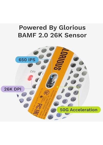 Metrashop Model O 2 Mini Beyaz Kablolu Oyuncu Faresi: Hafif 49 Gram, 26K Optik Sensör, 80 Milyon Tıklama, 6 Programlanabilir Düğme, Küçük Ellere Uygun Fare, Fps, Mmo, Moba, Battle Royal Faresi
