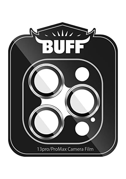 Apple iPhone 13 Pro / 13 Pro Max, 9h Safir Cam Kamera Metal Lens Koruyucu, Bllk, Gümüş modelleri