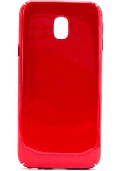 Samsung Galaxy J5 Pro Uyumlu Sert Rubber Silikon Kılıf (Kırmızı)