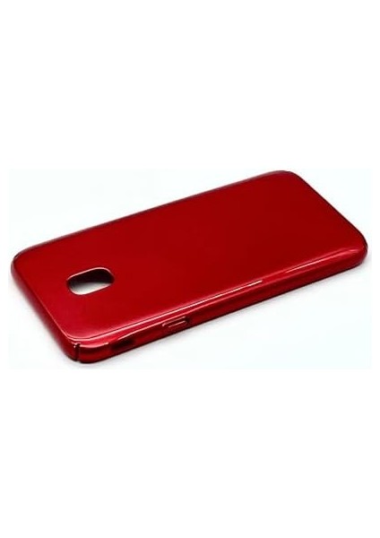 Samsung Galaxy J5 Pro Uyumlu Sert Rubber Silikon Kılıf (Kırmızı)