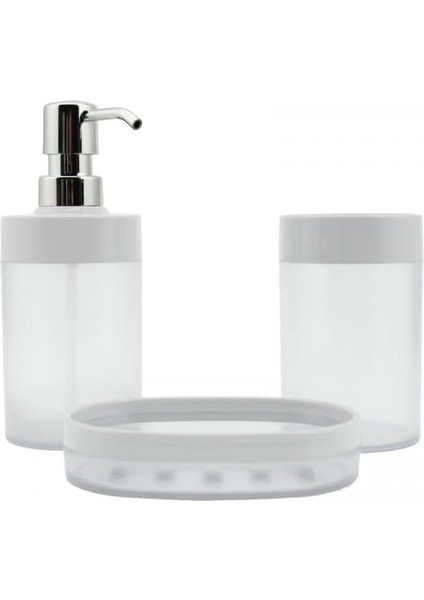 Metrashop Parça Banyo Seti, Sabunluk ve Fırçalık, Üst Kalite Banyo Aksesuarı