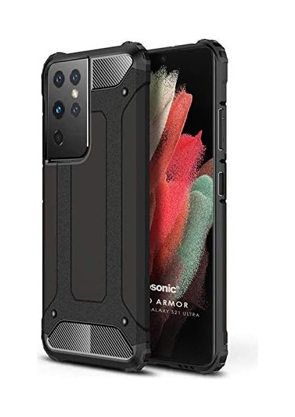 Samsung Galaxy S21 Ultra Için Kılıf Rugged Armor Siyah [Samsung Galaxy S21 Ultra ile Uyumlu Kılıf - Siyah] fiyatları