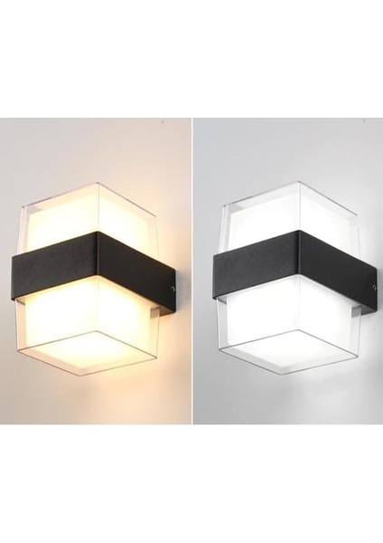 Metrashop Geldi Prizma LED Aplik 12 Watt Gün Işığı 3200K Iç Mekan ve Dış Mekan Cata Bora LED Aplik IP54