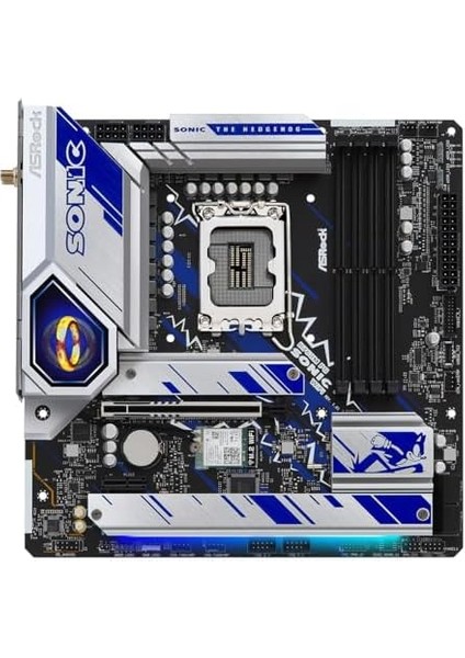 Metrashop B760M Phantom Gaming Sonic Wifi Rgb Micro Atx Anakart Intel LGA1700, Ddr5, 3x M.2 Ssd, 8k 60Hz, USB Type-C, Wifi 6e