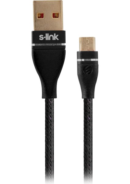 Metrashop Swapp SW-C540 1m 3A Micro USB Siyah Şarj Kablosu