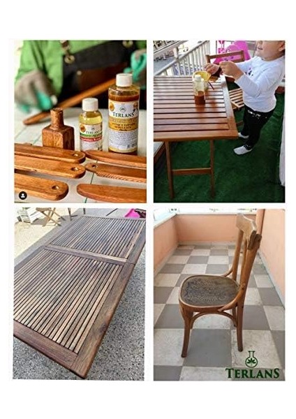 Metrashop Doğal Ahşap Cila Seti Şeffaf Gomalak + Keten Yağı + Sürme Topu + Süngerli Zımpara fiyatları