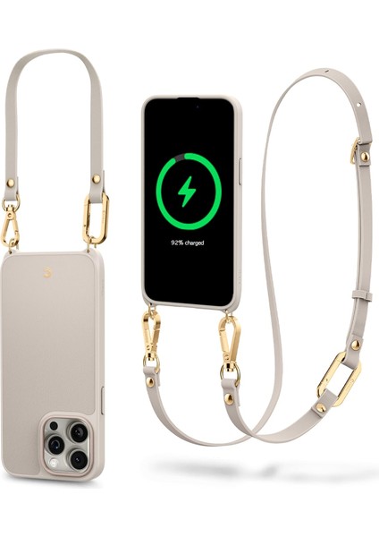 Apple iPhone 15 Pro Max Kılıf Classic Charm Mag Magsafe Özellikli, ACS06637, Celular, Bej