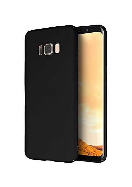 Samsung Galaxy S8 Plus Uyumlu Sert Rubber Silikon Kılıf (Siyah)