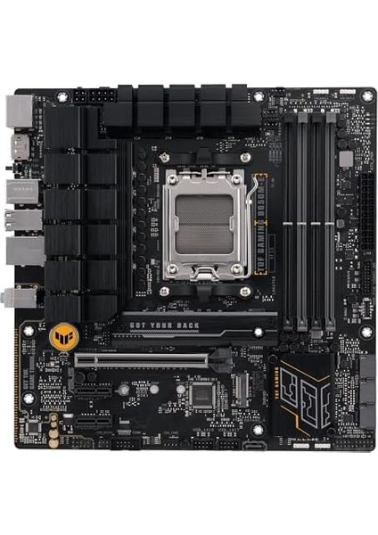 Metrashop Tuf Gaming B650M-E Amd B650 Am5 Ddr5 6400 2xdp HDMI Çift M2 Usb3.2 Aura Rgb 2.5gbit Lan Matx 128GB A Kadar Ram Desteği, Tuf Protectıon, Armoury Crate