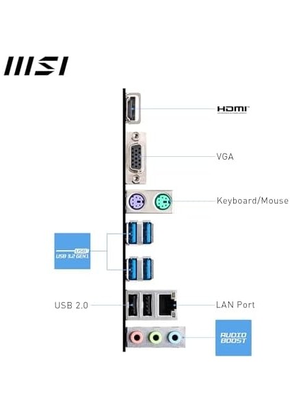 Metrashop MB Pro B650M-E Am5 Ddr5 6800MHZ(OC) HDMI VGA M.2 Usb3.2 2.5g Lan Matx