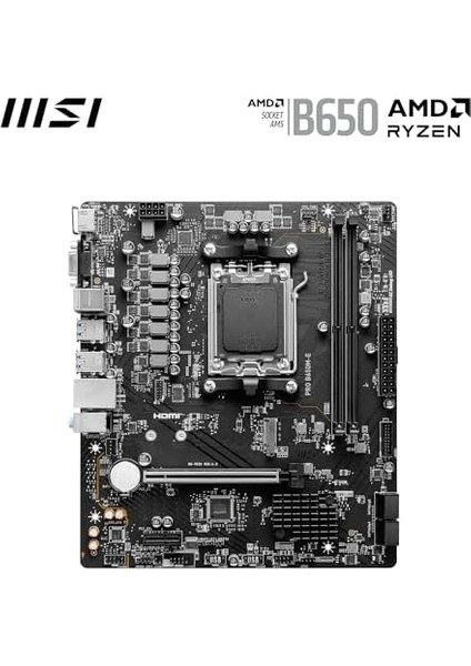 Metrashop MB Pro B650M-E Am5 Ddr5 6800MHZ(OC) HDMI VGA M.2 Usb3.2 2.5g Lan Matx