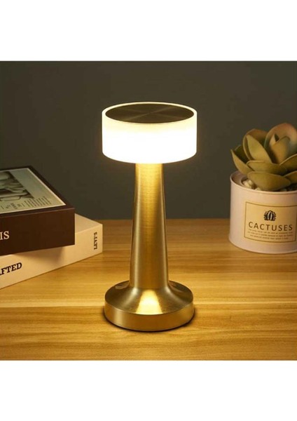 Metrashop Şarjlı Masa Lambası Dimmerli Dekoratif Abajur Cata Denver Dokunmatik Yemek Masası Lambası