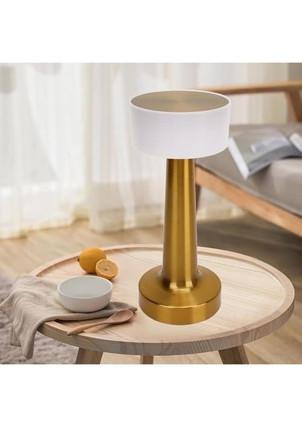 Metrashop Şarjlı Masa Lambası Dimmerli Dekoratif Abajur Cata Denver Dokunmatik Yemek Masası Lambası