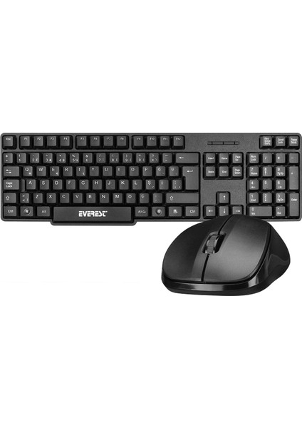 Metrashop KM-6852 Siyah USB Kablosuz Combo Q Standart Klavye + Mouse Set