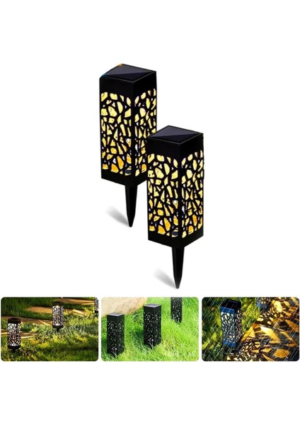 Metrashop Tech Dekoratif Solar Bahçe Aydınlatma Lambası Çim Lambası Yürüyüş Yolu Aydınlatma