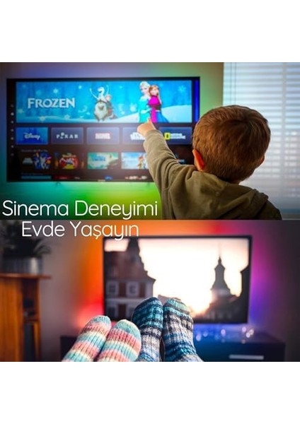 Metrashop LED Tv Arkası Ambiyans Rgb Şerit Seti Kumandalı 3 Metre modelleri