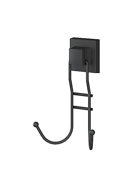 Metrashop Delme Vida Matkap Yok! Easyfıx Yapıskanlı Ikili Askı Mat Siyah EF236