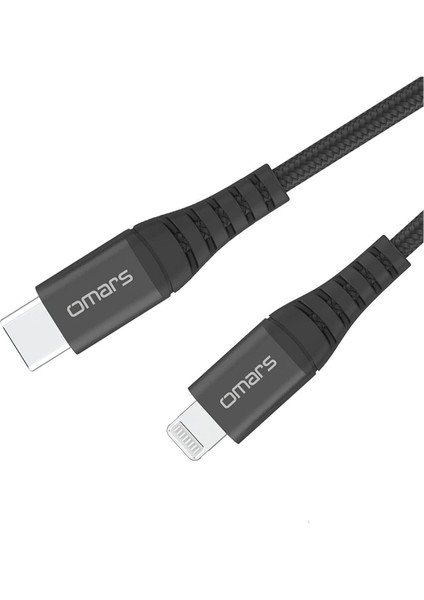 Metrashop iPhone Type-C To Lightning Örgülü Hızlı Şarj ve Data Kablosu - Hızlı Şarj, Mfi Sertifikalı Uyumluluk, Dayanıklı Yapı