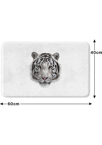 Metrashop Sevimli Tasarımlı Mikrofiber Banyo Paspası, Kaymaz Taban, Makinede Yıkanabilir (148_BPSM, 40 x 60)