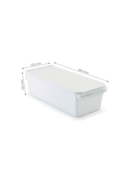 Metrashop Kapaklı Banyo Mutfak Düzenleyici Raf Ps 360 * 150 * 100 mm Beyaz M-E27-20-01K modelleri