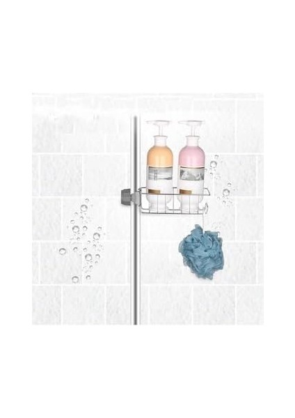 Metrashop Haus Mutfak Banyo Duş Musluk Üstü Rafı Sabun Sünger Askısı Raf Tek Kat