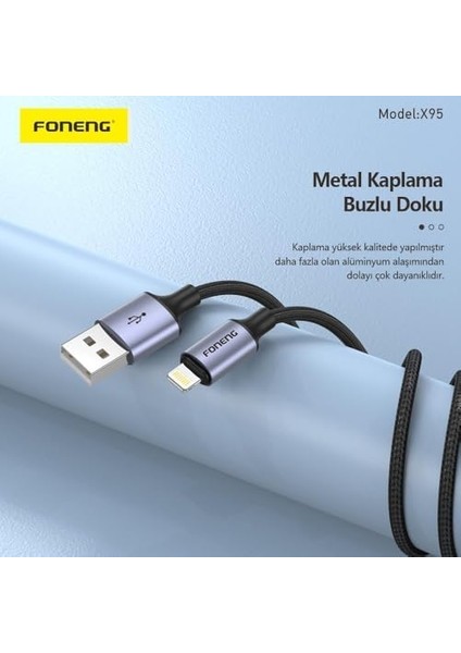 Metrashop X95 Pd 20W Type-C To Lightning Şarj ve Data Kablosu