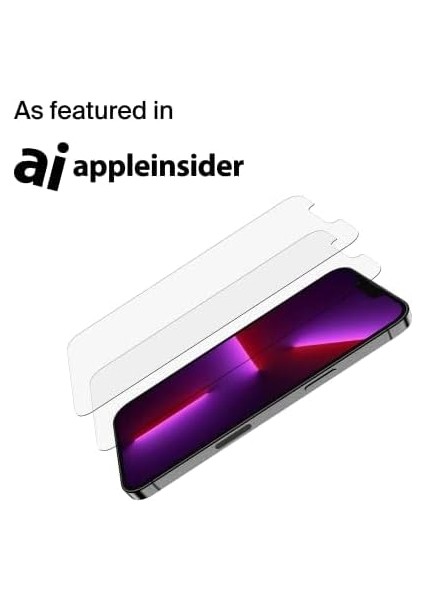 Apple iPhone 14 Plus, Apple iPhone 13 Pro Max 2'li Paket Ekran Koruyucu Temperedglass, Dahil Edilen Kılavuz Çıkartmalarıyla Kolay Uygulama Kabarcıksız