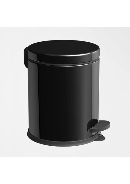 Metrashop Paslanmaz Metal Pedallı Çöp Kovası 12 Lt Siyah (412401)