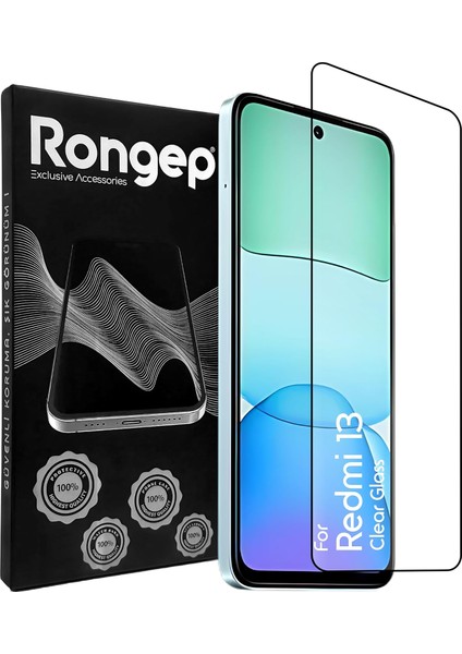Redmi 13 Için Ekran Koruyucu Ekranı Tam Kaplayan Anti Static 9h Sertliğinde Görüntü sini ve Dokunmatiği Etkilemeyen Darbeye Karşı Koruyan Premium Temperli Cam