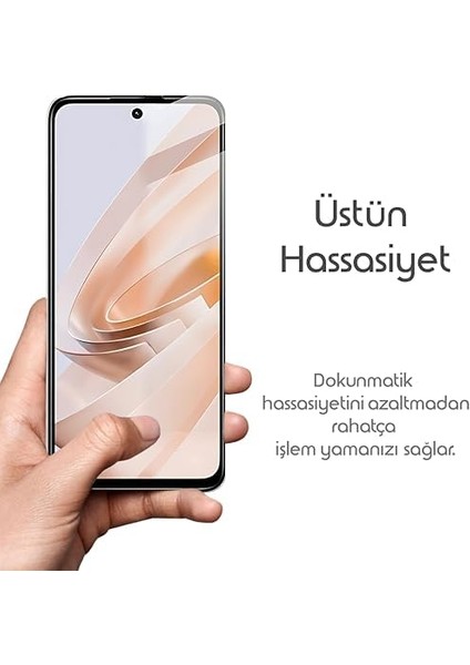 Redmi 13 Için Ekran Koruyucu Ekranı Tam Kaplayan Anti Static 9h Sertliğinde Görüntü sini ve Dokunmatiği Etkilemeyen Darbeye Karşı Koruyan Premium Temperli Cam