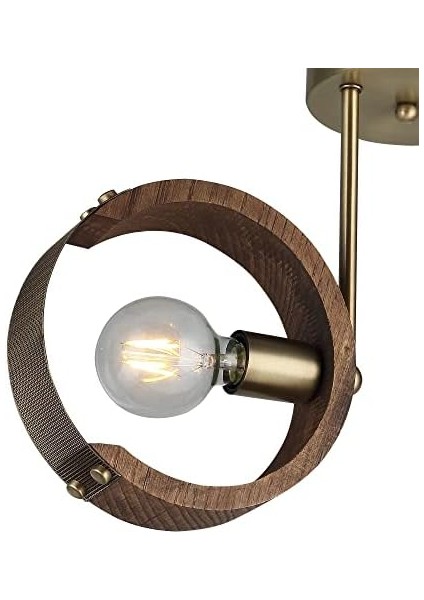 Metrashop Manya 2'li Ahşapli Eskitme Plafonyer 2 x E27 fiyatları