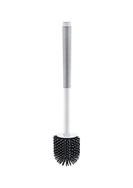 Metrashop Akrilik Kapaklı Silikon Yuvarlak Wc Fırçası, Silikon Wc Fırçası, Silikon Tuvalet Fırçası, Silikon Kolozet Fırçası (Siyah)
