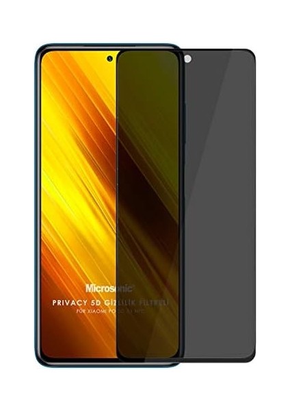 Xiaomi Poco X3 Pro Privacy 5d Gizlilik Filtreli Cam Ekran Koruyucu Siyah fiyatları