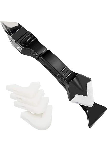Metrashop Fayans Derz Temizleyici Silikon Kazıyıcı ve Slikon, Derz,alçı Sürme Aparatı 3 Ü 1 Arada Sıyırıcı ve Uygulayıcı Aparat
