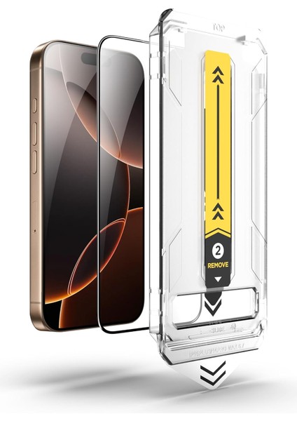 Premium Apple iPhone 15/16 Uyumlu Tam Kaplayan Tozsuz Uygulama 9h Ekran Koruyucu Kırılmaz Temperli Cam