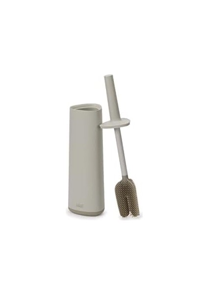 Metrashop Joseph Flex 360- Gelişmiş Tuvalet Fırçası ve Saklama Tutucu Seti, Damlatmaz, Tıkanmaz, Üç Kat Hareketli, Değiştirilebilir Fırça Başlığı, Mat Yüzey, Bej