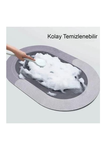 Metrashop Su Emici Banyo Paspası Kaymaz Tabanlı Abdest Paspası