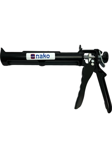 Metrashop | Silikon Tabancası, Yüksek Kaliteli Alüminyum Metal Silikon Tabancası (Siyah, Metal)