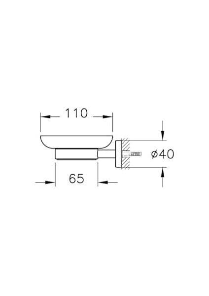Metrashop Base 200 A44105 Katı Sabunluk, Krom
