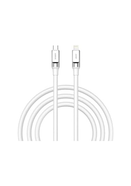Metrashop Sc-67 20W Usb-C Lightning Şarj ve Data Kablosu Beyaz