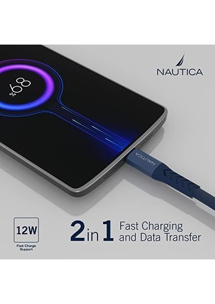Metrashop C40 Lightning To Usb-A 12W Hızlı Şarj ve Data Kablosu 1.2m Navy