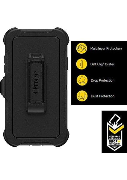 Apple iPhone 11 Defender Kılıf, Darbeye Dayanıklı, Düşmeye Dayanıklı, Ultra Sağlam Koruyucu Kılıf, Siyah fiyatları
