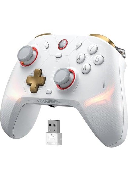 Metrashop Cyclone2 Tmr Game Controller Tmr Hall Stick Gamepad Çift Hall Trigger/micro Trigger Oyun Kumandası, Anahtar, Android, Ios ve Pc Için, Kablolu/kablosuz/2.4g Makro Tuşlu, Beyaz