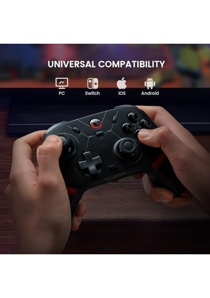Metrashop Cyclone2 Tmr Game Controller Tmr Hall Stick Gamepad Çift Hall Trigger/micro Trigger Oyun Kumandası, Anahtar, Android, Ios ve Pc Için, Kablolu/kablosuz/2.4g Makro Tuşlu, Beyaz