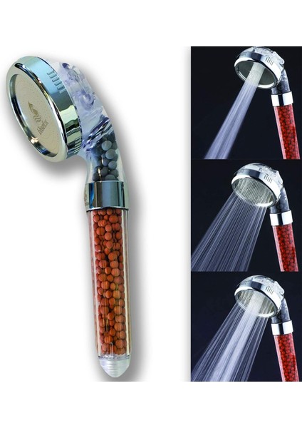 Metrashop Arıtmalı Tasarruflu Duş Başlığı - 3 Fonksiyonlu Püskürtme MODLARI,%200'E Kadar Artan Su Basıncı Ve%35'e Varan Su Tasarrufu, Kireç ve Klor Azaltıcı Özellikli