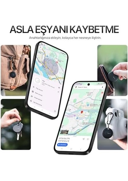 Mitag Go (Sadece Android Uyumlu) Akıllı Bluetooth Takip Cihazı, Google Find My Device Lisanslı, Beyaz