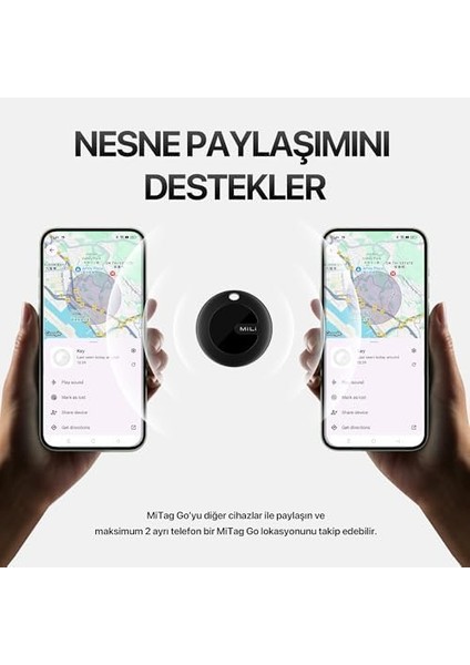 Mitag Go (Sadece Android Uyumlu) Akıllı Bluetooth Takip Cihazı, Google Find My Device Lisanslı, Beyaz