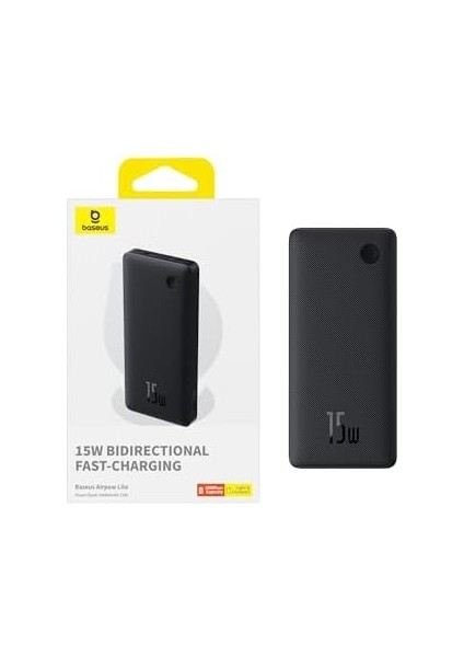 Airpow Lite Power 10.000MAH 15W Powerbank-Siyah