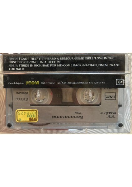 Kaset Bananarama – Wow! 1987 Baskı Kaset fiyatları