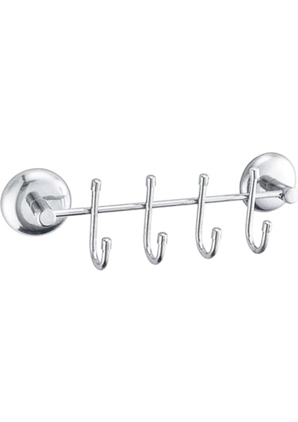Metrashop Metal 4'lü Banyo Lavabo Vidalı Askılık Sağlam Aparat Krom Askılık Elbise Havlu Asma Askı